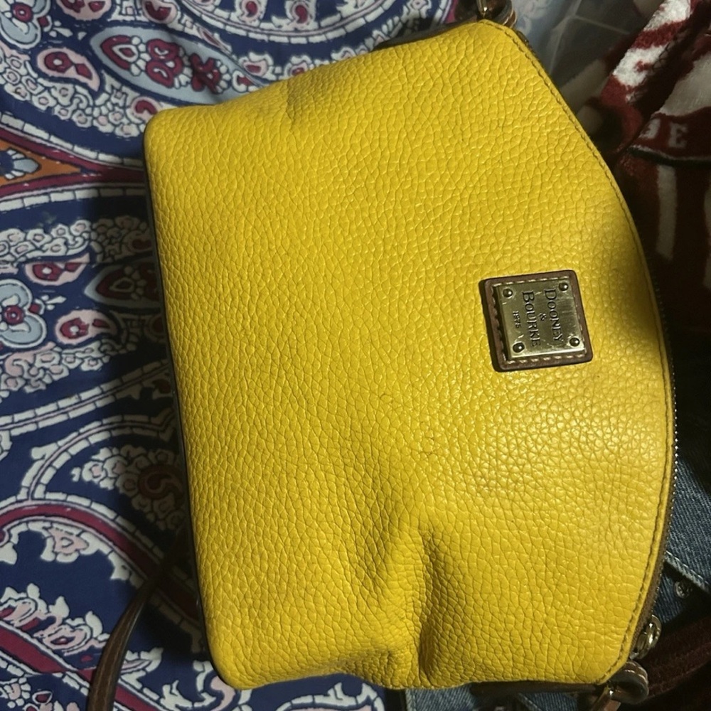 Dooney & Bourke Yellow Pebbled Crossbody Bag
